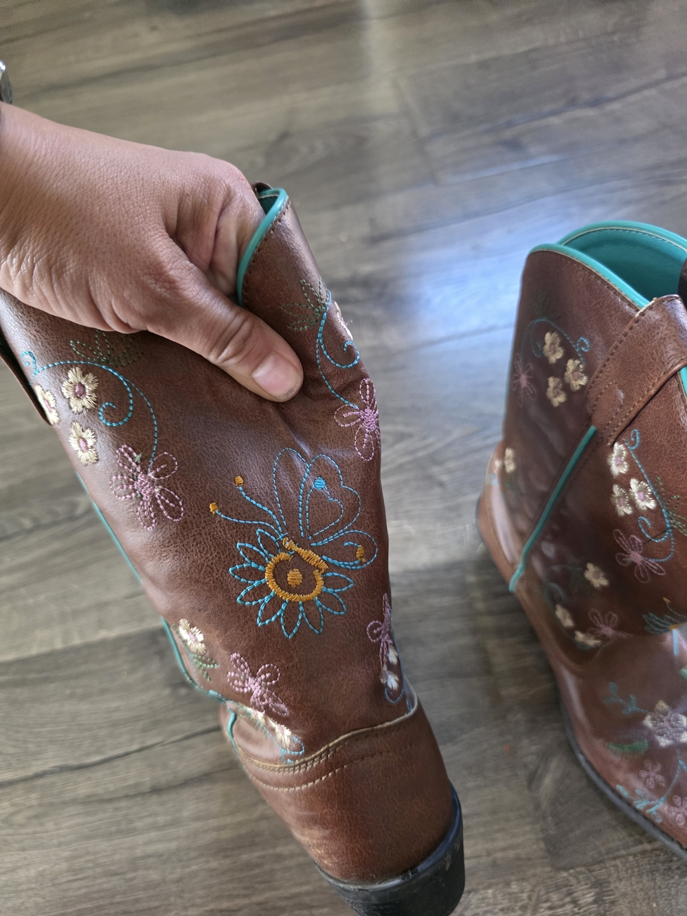 Shyanne Turquoise-Lined Western Boot Interior - Picture 5 of 6